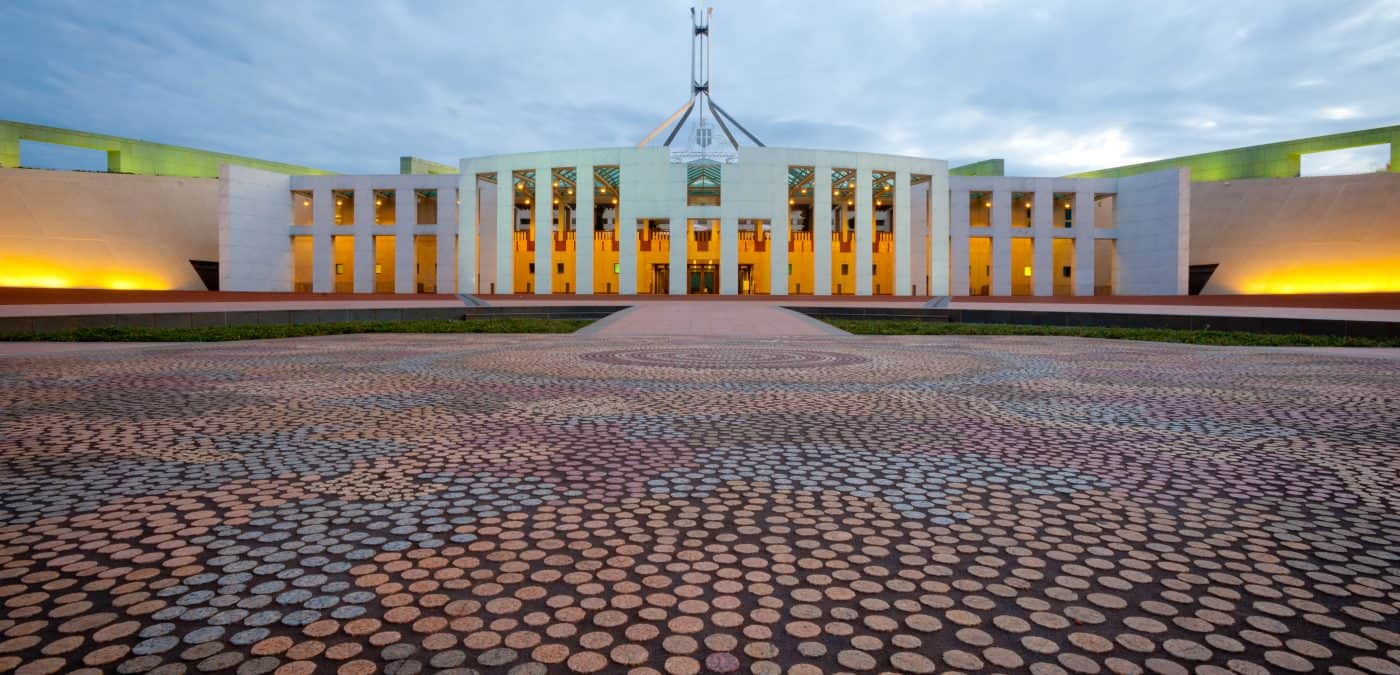 Wide view image of the Parliament House