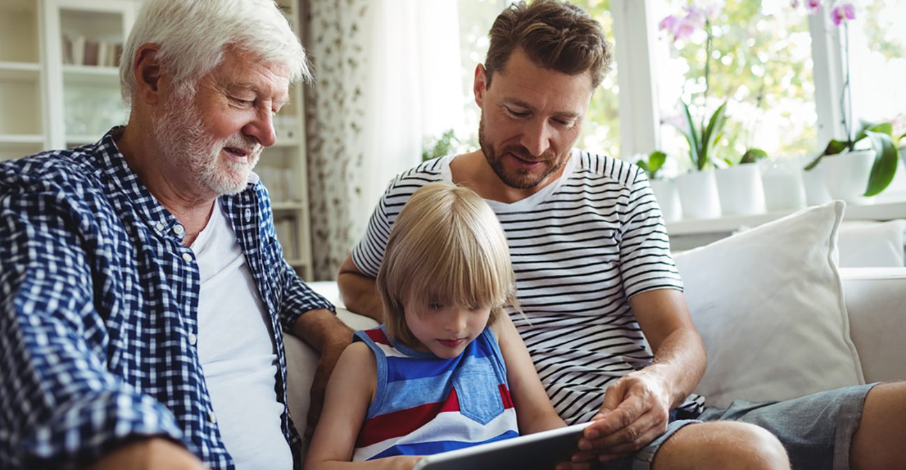 Three generations of boys