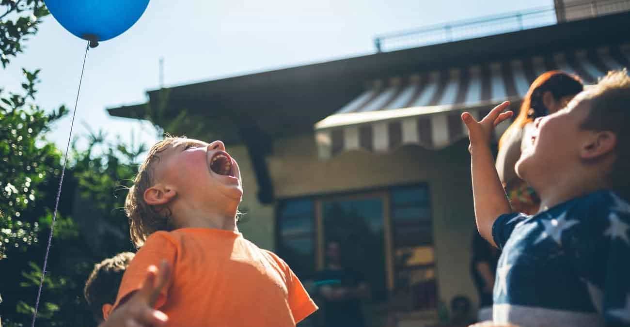 Children having fun during a birthday party