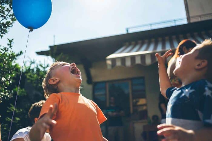 Children having fun during a birthday party