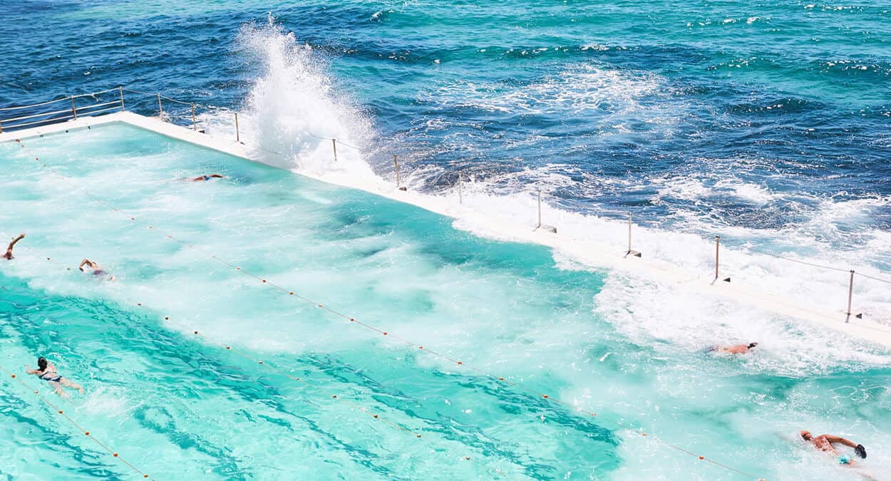 azure seaside pool